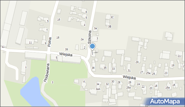 Olszowa, Szkolna, 1, mapa Olszowa