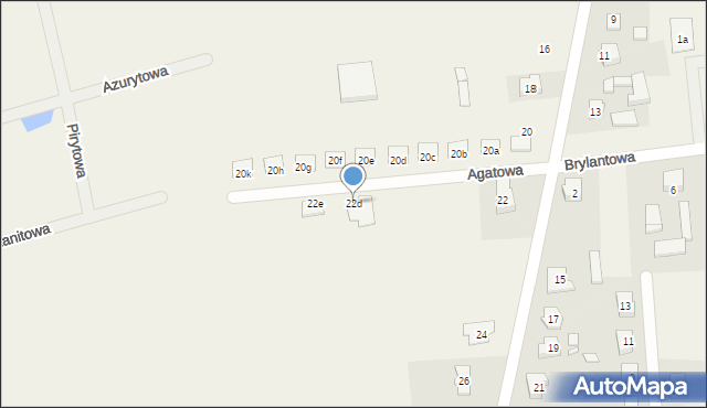 Olszowa, Szmaragdowa, 22d, mapa Olszowa