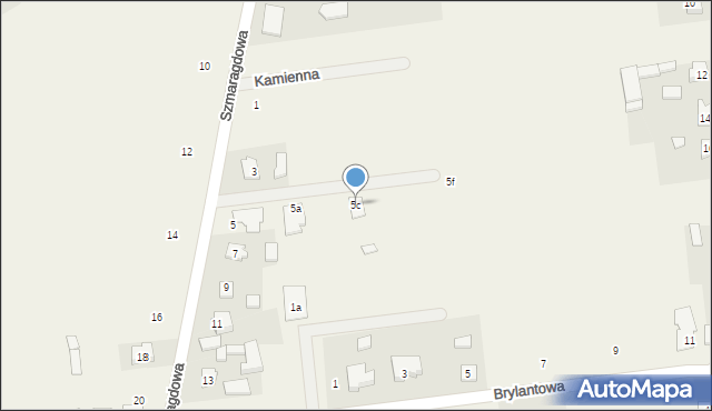 Olszowa, Szmaragdowa, 5c, mapa Olszowa