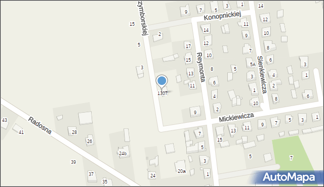 Opatów, Szymborskiej Wisławy, 1307, mapa Opatów