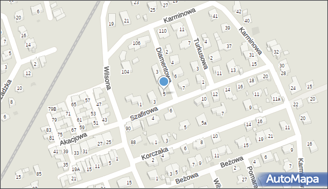 Opole, Szafirowa, 5, mapa Opola