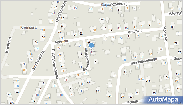 Opole, Szaniawskiego Jerzego, 1, mapa Opola