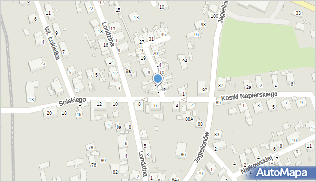 Opole, Szendzielarza-Łupaszki Zygmunta, mjr., 1, mapa Opola