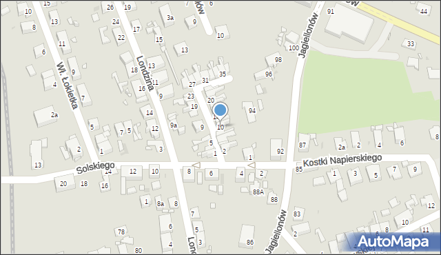 Opole, Szendzielarza-Łupaszki Zygmunta, mjr., 10, mapa Opola