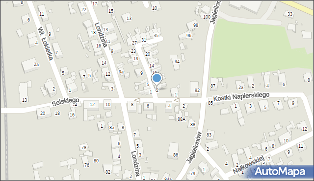 Opole, Szendzielarza-Łupaszki Zygmunta, mjr., 2, mapa Opola