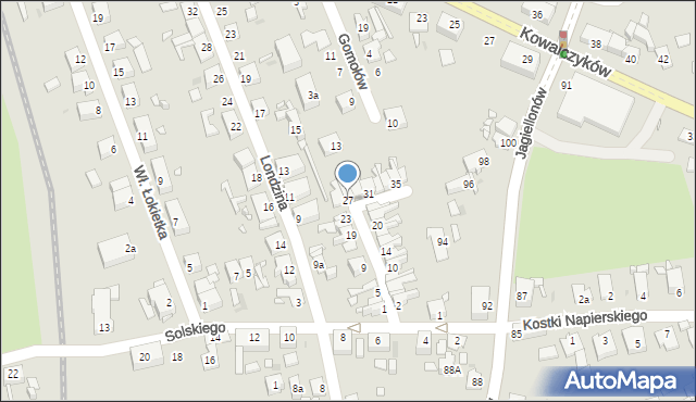 Opole, Szendzielarza-Łupaszki Zygmunta, mjr., 27, mapa Opola