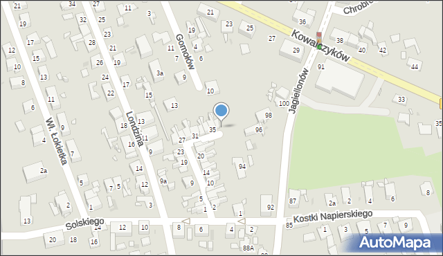 Opole, Szendzielarza-Łupaszki Zygmunta, mjr., 38, mapa Opola