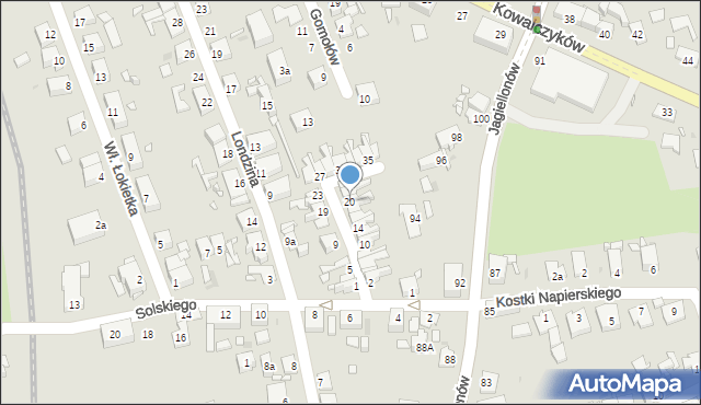 Opole, Szendzielarza Zygmunta, mjr., 20, mapa Opola