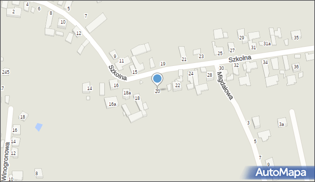 Opole, Szkolna, 20, mapa Opola