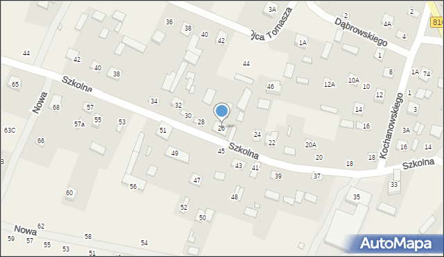 Orchówek, Szkolna, 26, mapa Orchówek