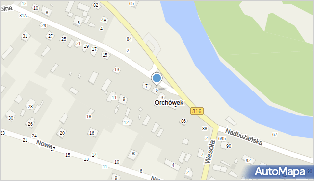 Orchówek, Szkolna, 5, mapa Orchówek