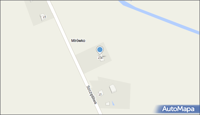 Orłowo, Szczęśliwa, 10a, mapa Orłowo