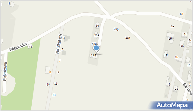 Orzech, Szkolna, 2af, mapa Orzech