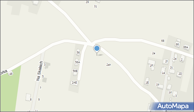 Orzech, Szkolna, 2ag, mapa Orzech