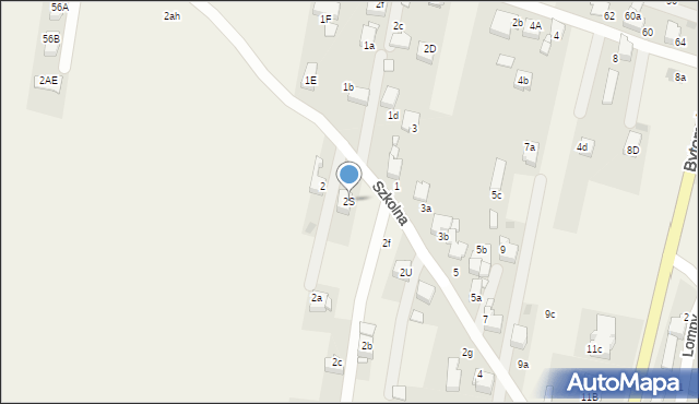 Orzech, Szkolna, 2S, mapa Orzech