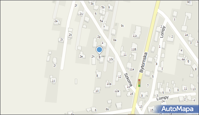 Orzech, Szkolna, 6, mapa Orzech