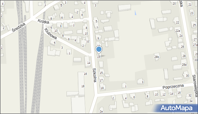 Orzechowo, Szkolna, 13, mapa Orzechowo