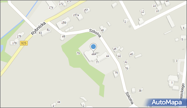 Orzesze, Szkolna, 44A, mapa Orzesze