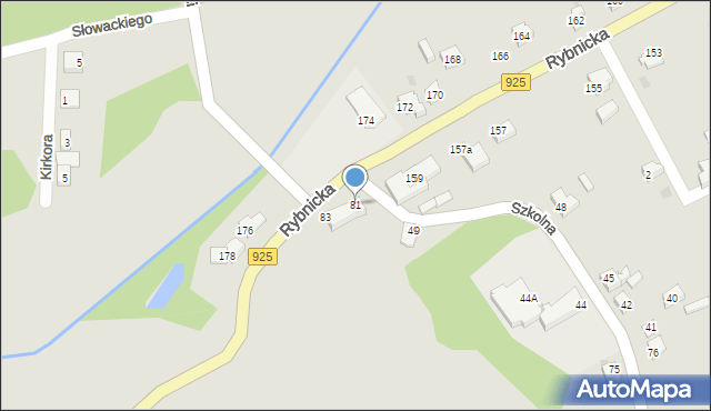 Orzesze, Szkolna, 81, mapa Orzesze