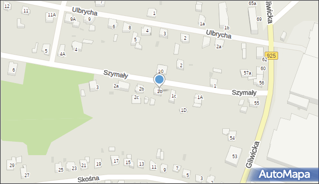 Orzesze, Szymały, 1b, mapa Orzesze