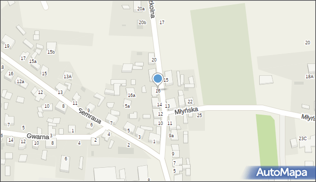 Osie, Szkolna, 16, mapa Osie