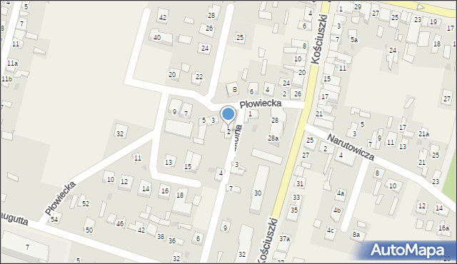 Osięciny, Szkolna, 2, mapa Osięciny