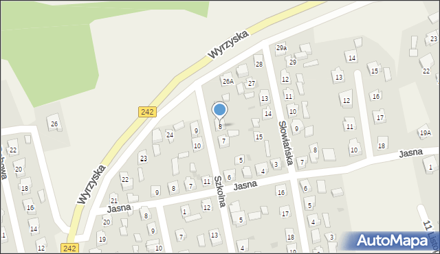 Osiek nad Notecią, Szkolna, 8, mapa Osiek nad Notecią