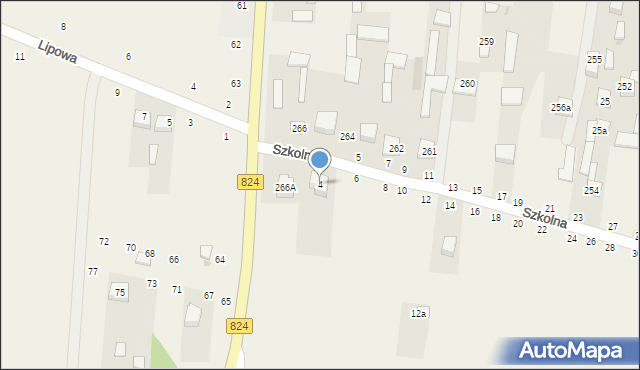 Osiny, Szkolna, 4, mapa Osiny