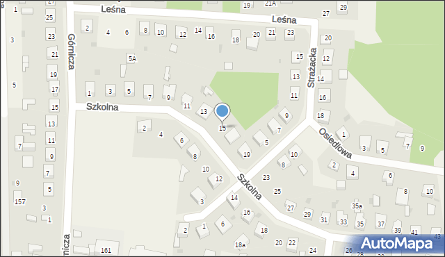 Osiny, Szkolna, 15, mapa Osiny