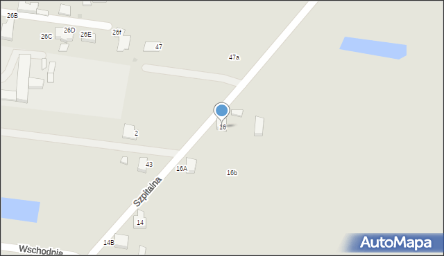 Osjaków, Szpitalna, 16, mapa Osjaków