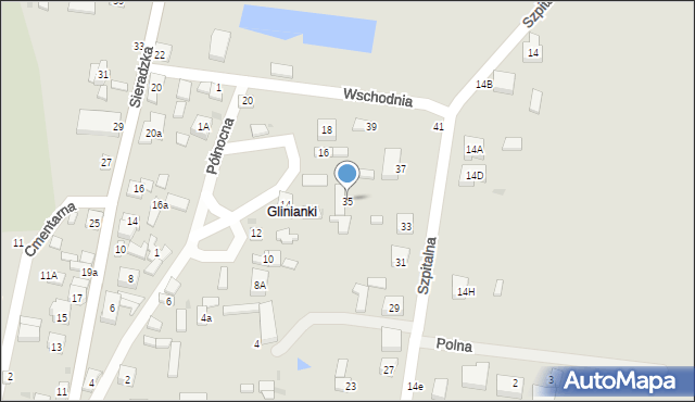 Osjaków, Szpitalna, 35, mapa Osjaków