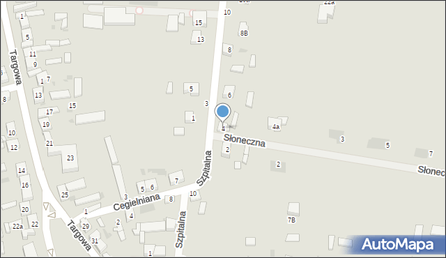 Osjaków, Szpitalna, 4, mapa Osjaków