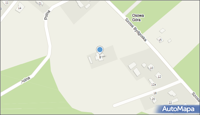 Osówiec, Szosa Bydgoska, 8, mapa Osówiec