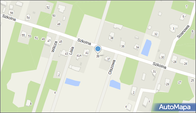 Osowiec, Szkolna, 39, mapa Osowiec