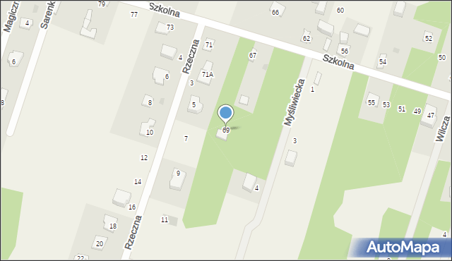 Osowiec, Szkolna, 69, mapa Osowiec