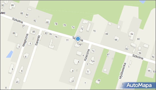 Osowiec, Szkolna, 75, mapa Osowiec