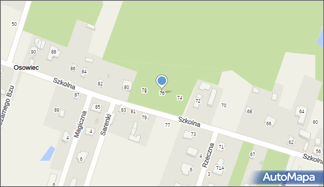 Osowiec, Szkolna, 76, mapa Osowiec