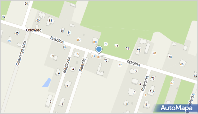 Osowiec, Szkolna, 81, mapa Osowiec