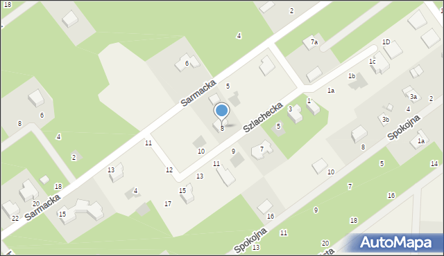 Osowiec, Szlachecka, 8, mapa Osowiec