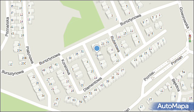 Ostrołęka, Szmaragdowa, 3, mapa Ostrołęka