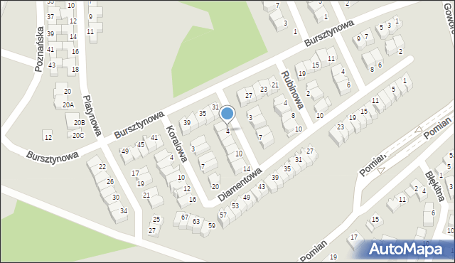 Ostrołęka, Szmaragdowa, 4, mapa Ostrołęka