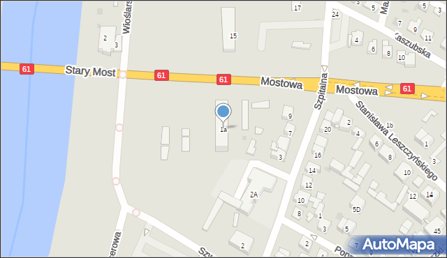 Ostrołęka, Szpitalna, 1a, mapa Ostrołęka