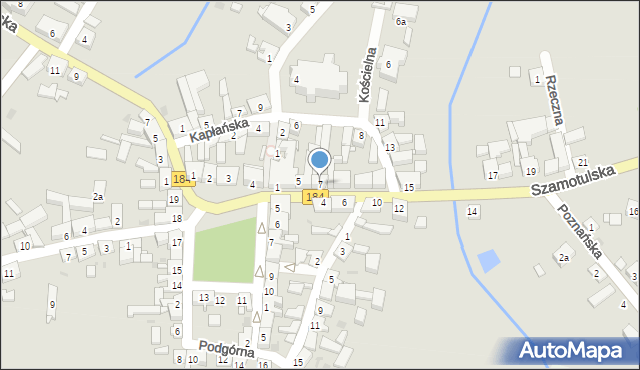 Ostroróg, Szamotulska, 7, mapa Ostroróg