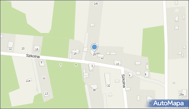 Ostrów, Szkolna, 14, mapa Ostrów