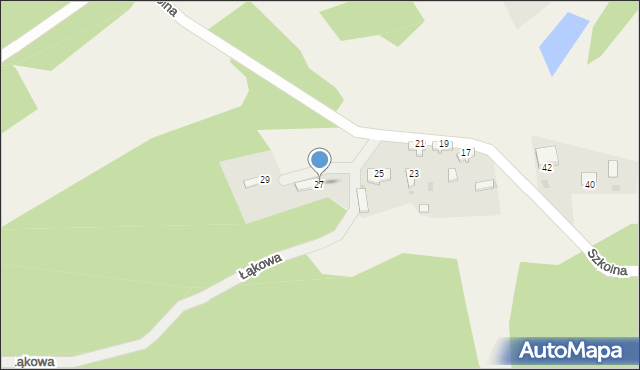 Ostrów, Szkolna, 27, mapa Ostrów