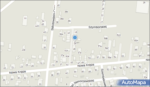 Ostrów Wielkopolski, Szymborskiej Wisławy, 24, mapa Ostrów Wielkopolski