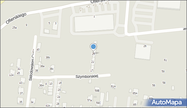 Ostrów Wielkopolski, Szymborskiej Wisławy, 25, mapa Ostrów Wielkopolski