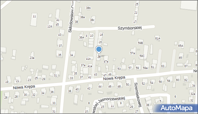 Ostrów Wielkopolski, Szymborskiej Wisławy, 28, mapa Ostrów Wielkopolski