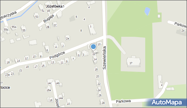 Ostrowiec Świętokrzyski, Szewieńska, 12, mapa Ostrowiec Świętokrzyski
