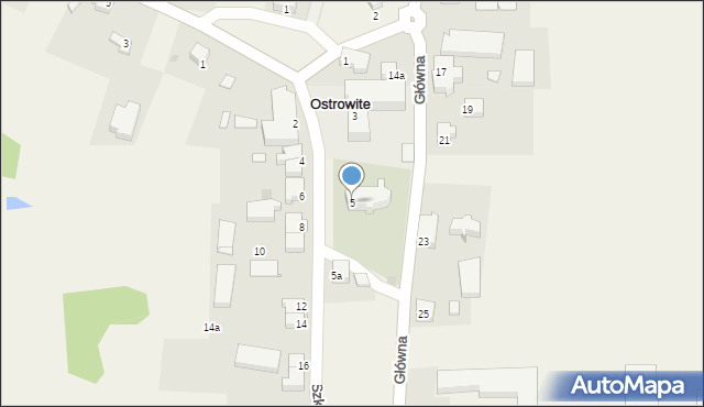 Ostrowite, Szkolna, 5, mapa Ostrowite